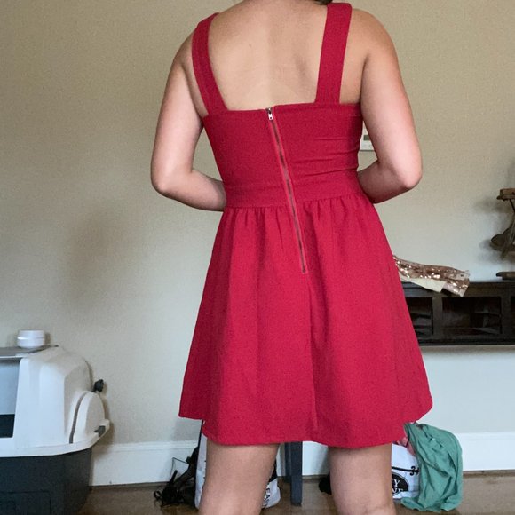Red Short Cocktail Dress - Picture 2 of 4